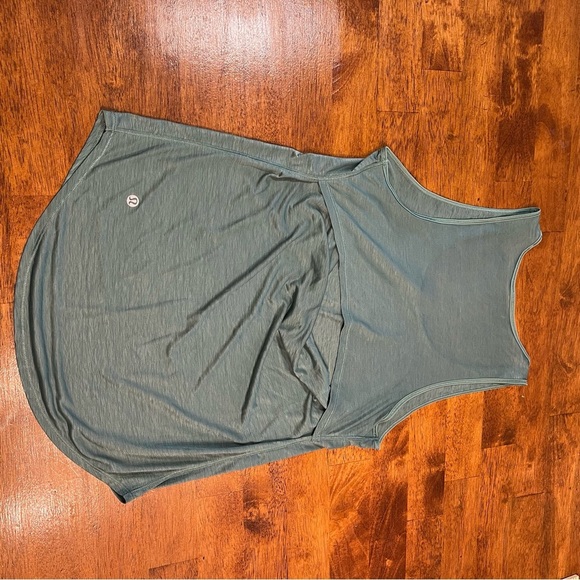 Lululemon Women's Set The Course Open Back Tank Frosted Pine green no size tag - Picture 5 of 7